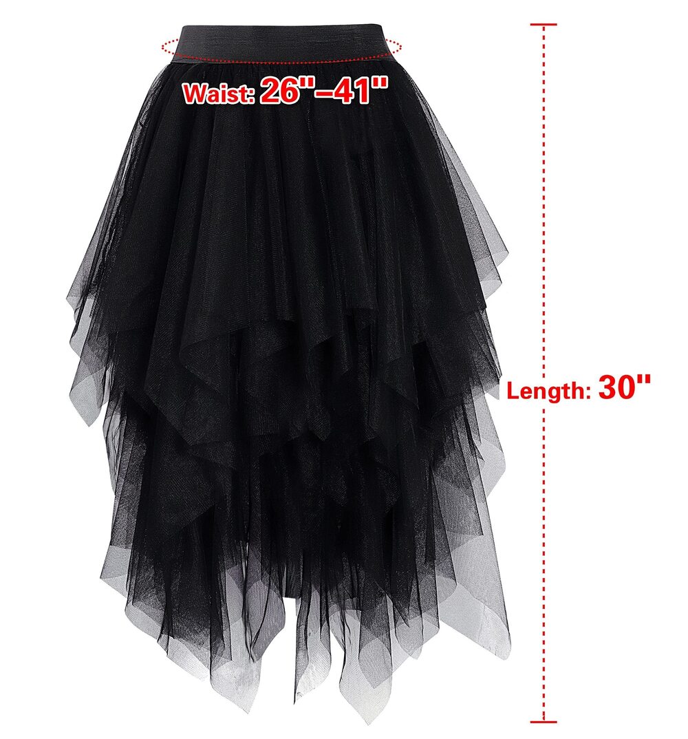 9607 Cat Ears Knit Hat & Tulle Skirt Set - Black - Picture 7 of 7